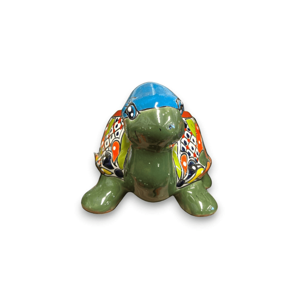 Small Talavera Turtle Planter | Hand-Painted Mexican Pottery Talavera Planter La Vie Bien Small Talavera Turtle Planter | Hand-Painted Mexican Pottery