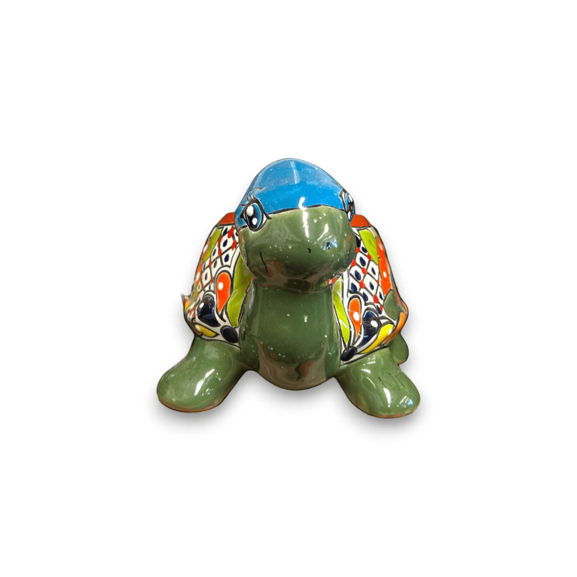 Small Talavera Turtle Planter | Hand-Painted Mexican Pottery Talavera Planter La Vie Bien Small Talavera Turtle Planter | Hand-Painted Mexican Pottery