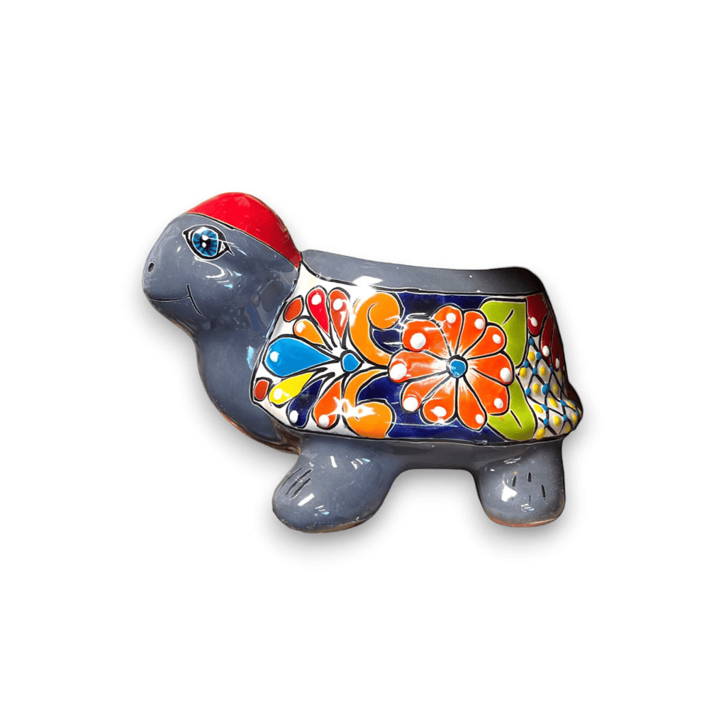 Small Talavera Turtle Planter | Hand - Painted Mexican Pottery Talavera Planter La Vie Bien Small Talavera Turtle Planter | Hand - Painted Mexican Pottery