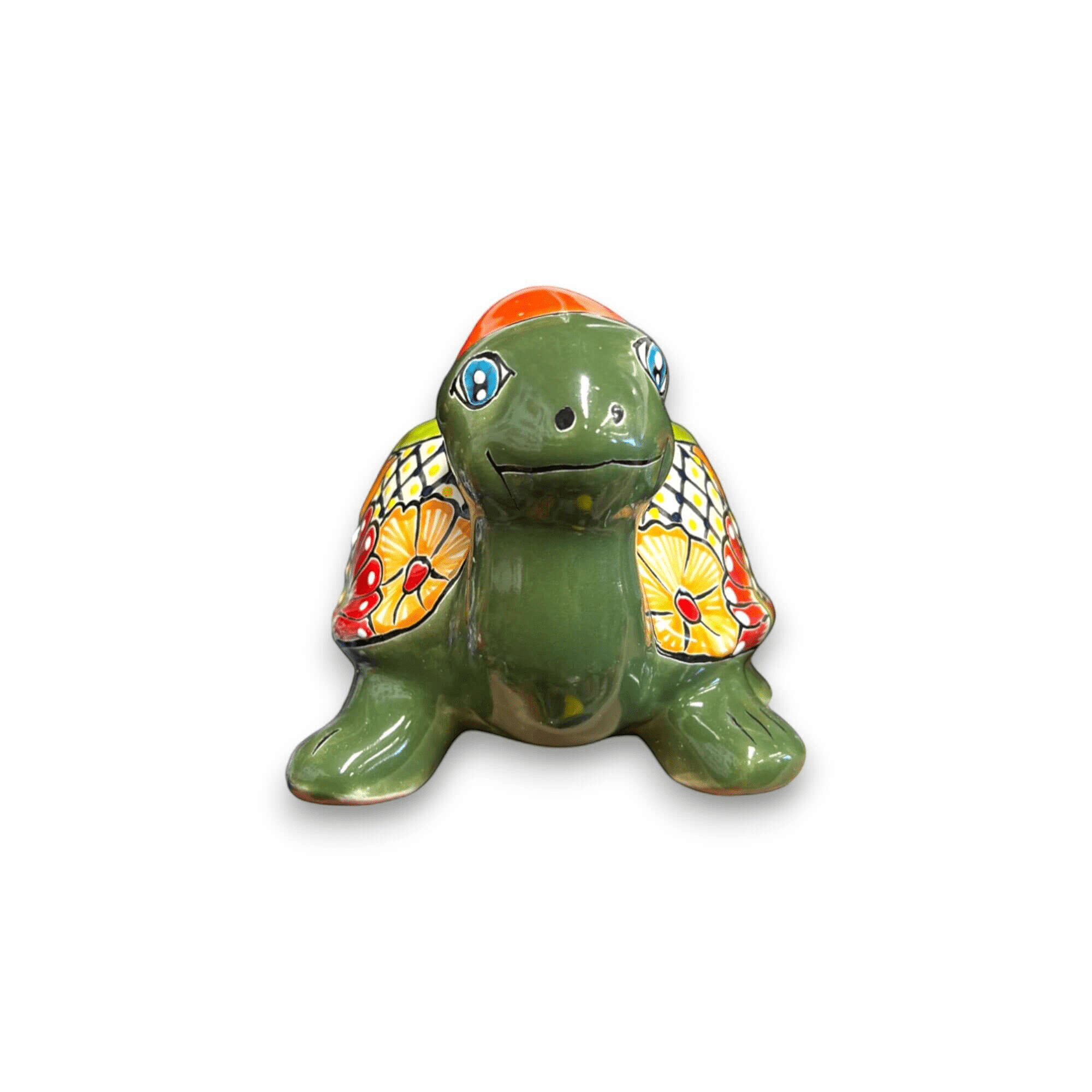 Small Talavera Turtle Planter | Hand-Painted Mexican Pottery Talavera Planter La Vie Bien Small Talavera Turtle Planter | Hand-Painted Mexican Pottery