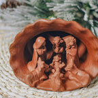 Small Terracotta Shell Nativity Religious La Vie Bien Small Terracotta Shell Nativity