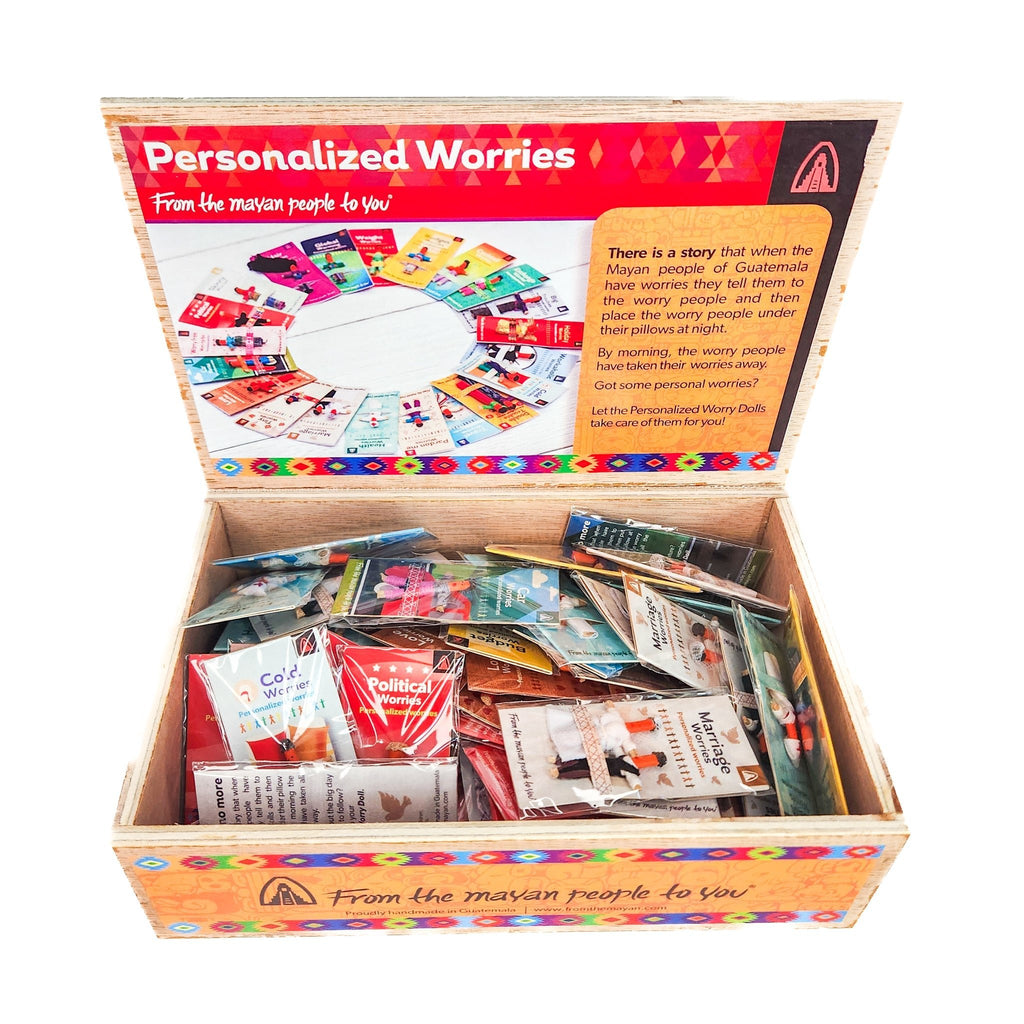Small Themed Worry People - Box of 60 Kids La Vie Bien Small Themed Worry People - Box of 60