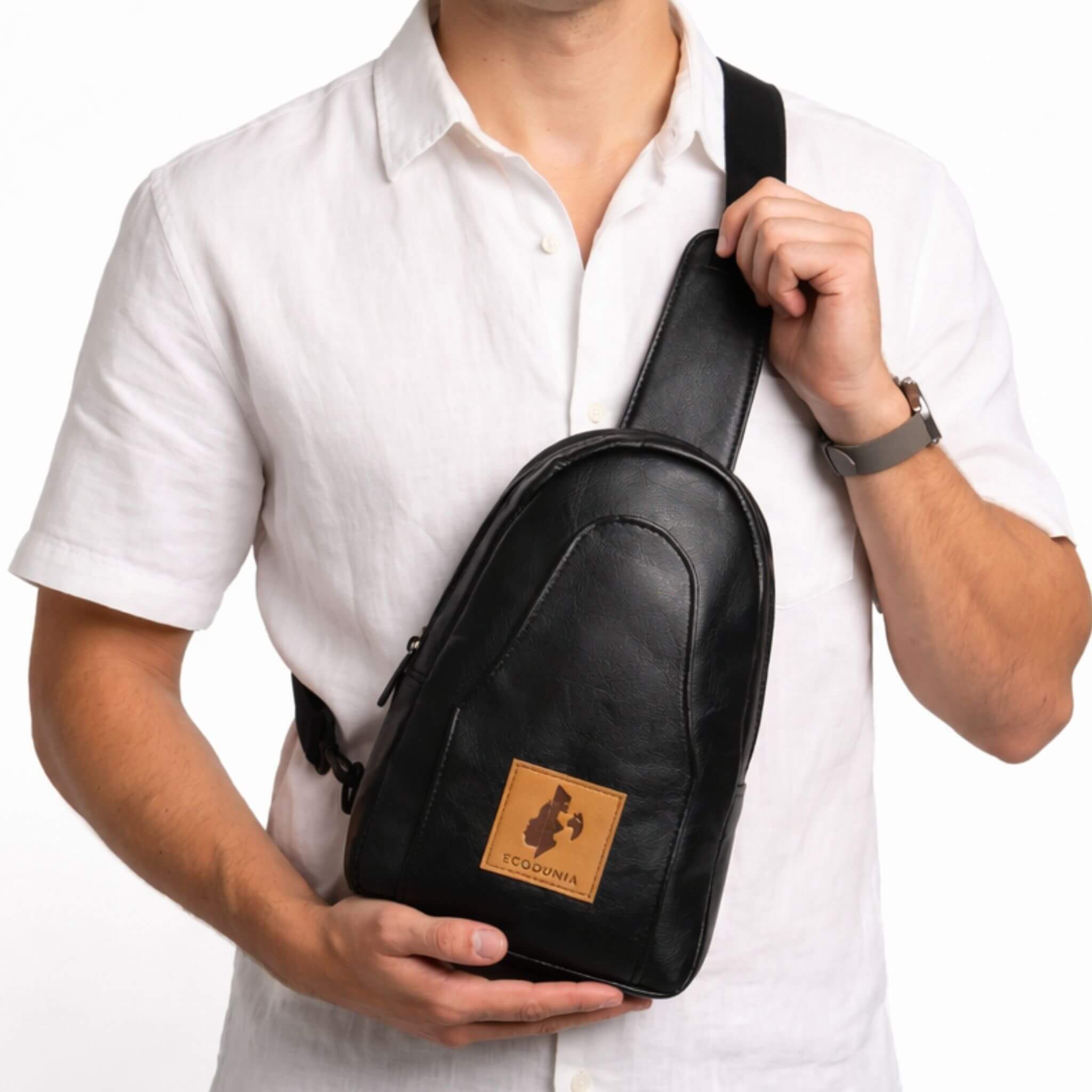 Small Vegan Leather Sling Bag - Crossbody | Buru Sling Bags La Vie Bien Small Vegan Leather Sling Bag - Crossbody | Buru