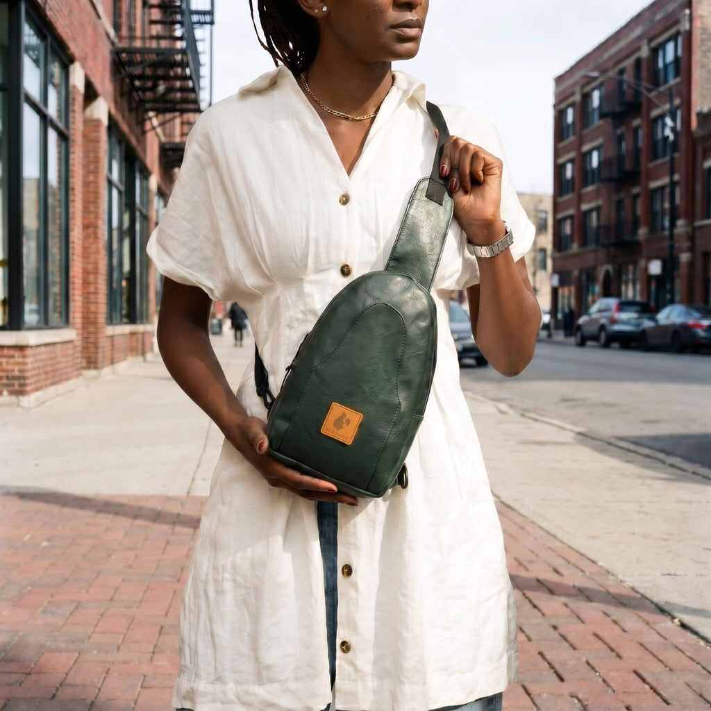 Small Vegan Leather Sling Bag - Crossbody | Buru Sling Bags La Vie Bien Small Vegan Leather Sling Bag - Crossbody | Buru