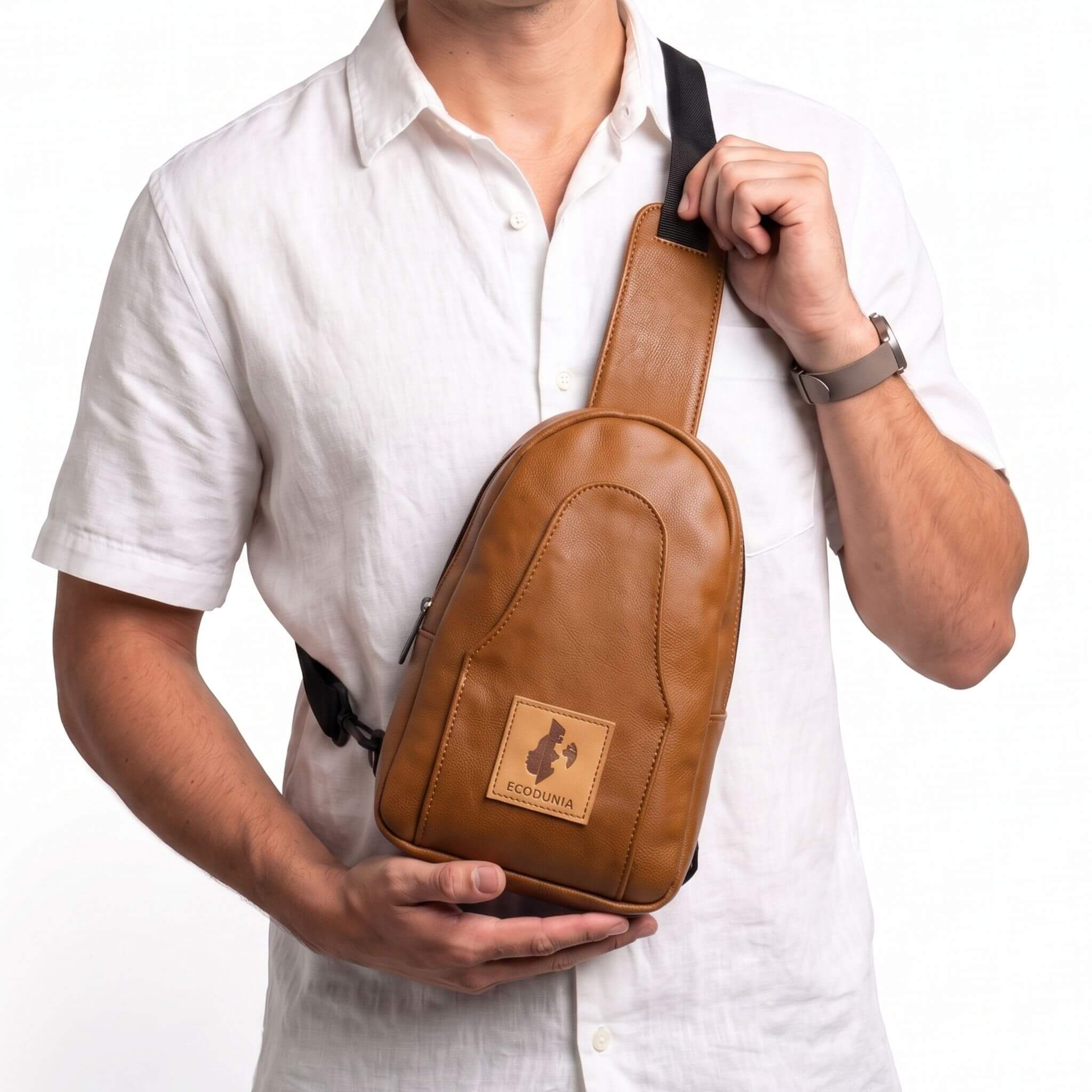 Small Vegan Leather Sling Bag - Crossbody | Buru Sling Bags La Vie Bien Small Vegan Leather Sling Bag - Crossbody | Buru