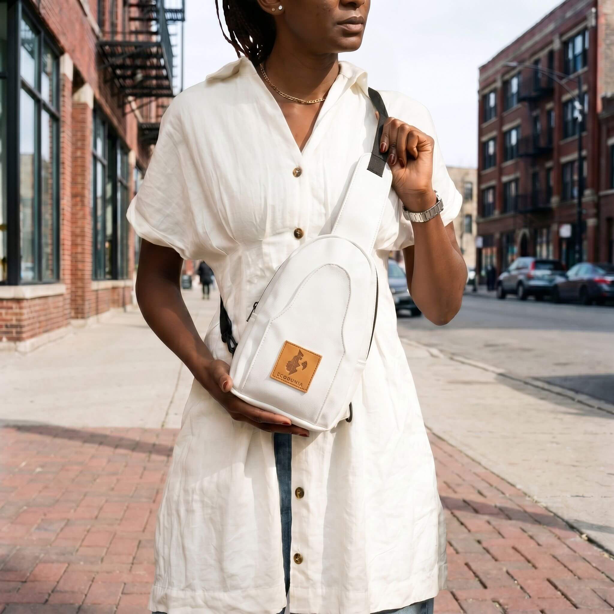 Small Vegan Leather Sling Bag - Crossbody | Buru Sling Bags La Vie Bien Small Vegan Leather Sling Bag - Crossbody | Buru