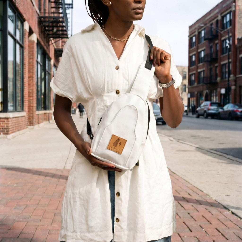 Small Vegan Leather Sling Bag - Crossbody | Buru Sling Bags La Vie Bien Small Vegan Leather Sling Bag - Crossbody | Buru