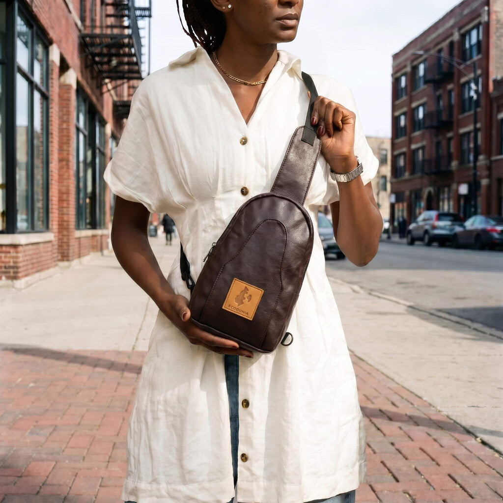 Small Vegan Leather Sling Bag - Crossbody | Buru Sling Bags La Vie Bien Small Vegan Leather Sling Bag - Crossbody | Buru
