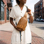Small Vegan Leather Sling Bag - Crossbody | Buru Sling Bags La Vie Bien Small Vegan Leather Sling Bag - Crossbody | Buru