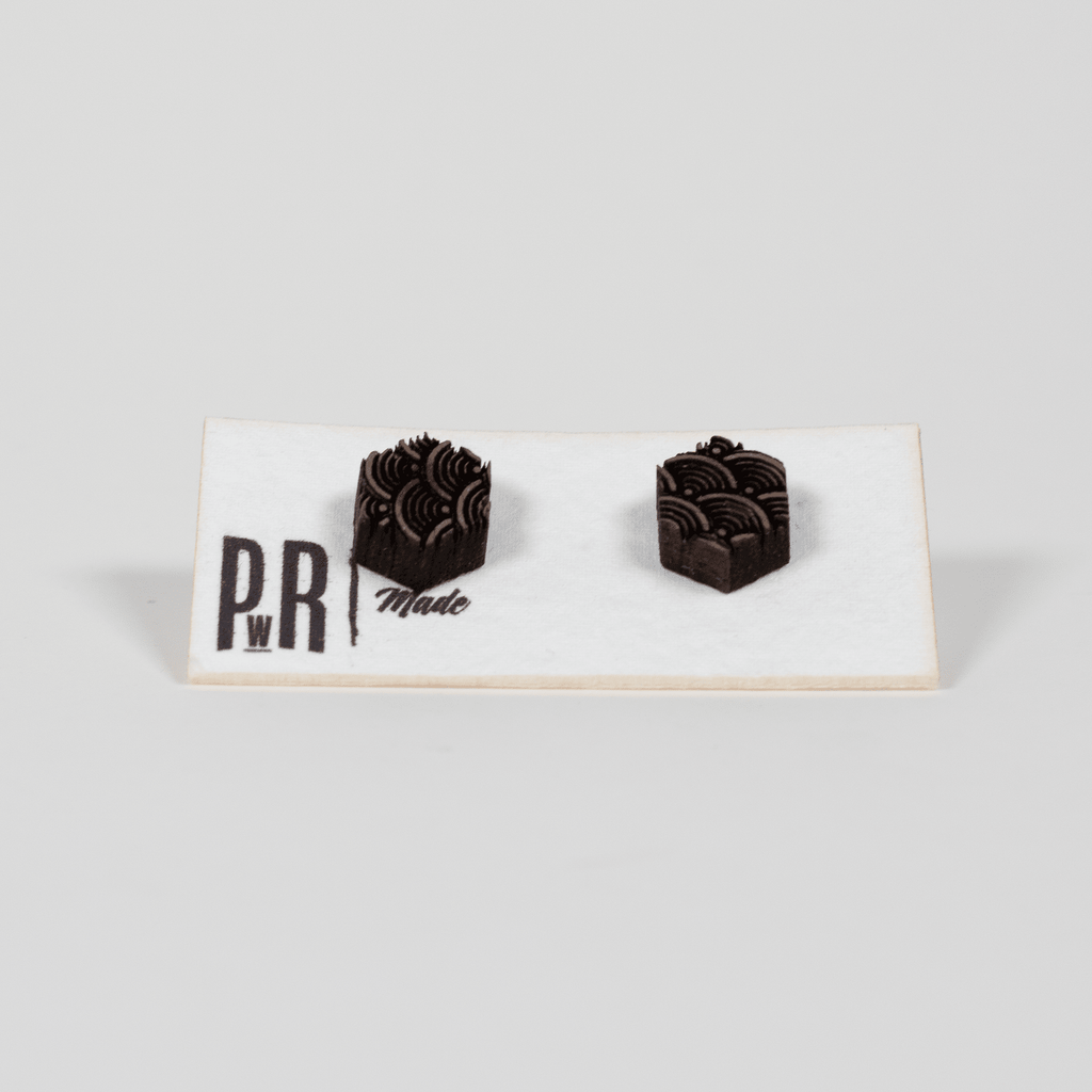 Small Wood Stud Earrings | Geometric Designs Earrings La Vie Bien Small Wood Stud Earrings | Geometric Designs
