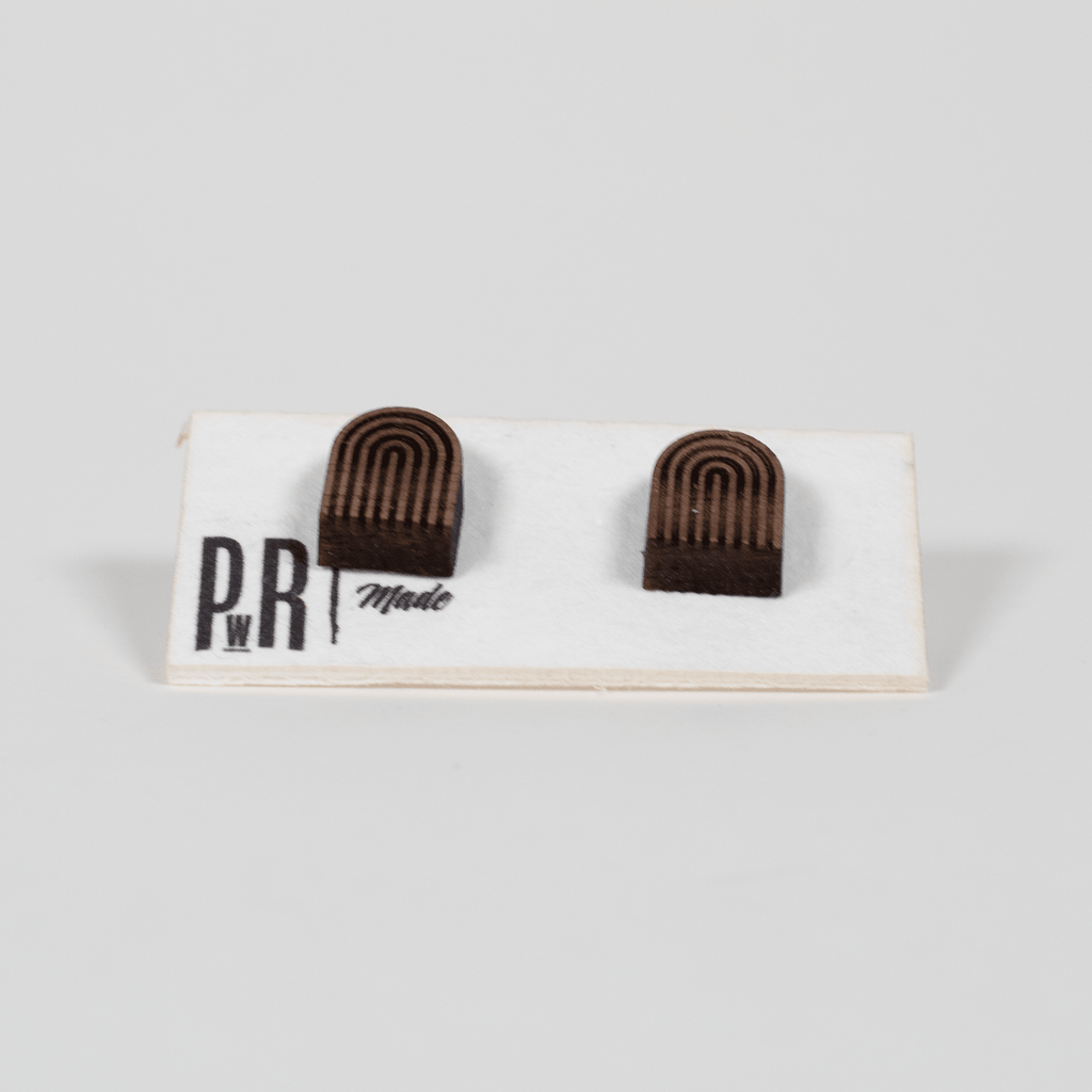 Small Wood Stud Earrings | Geometric Designs Earrings La Vie Bien Small Wood Stud Earrings | Geometric Designs