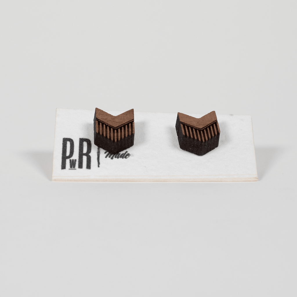 Small Wood Stud Earrings | Geometric Designs Earrings La Vie Bien Small Wood Stud Earrings | Geometric Designs