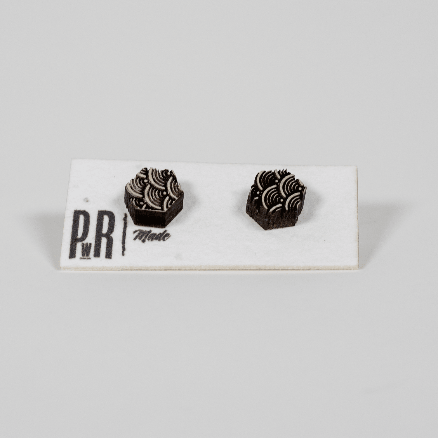 Small Wood Stud Earrings | Geometric Designs Earrings La Vie Bien Small Wood Stud Earrings | Geometric Designs