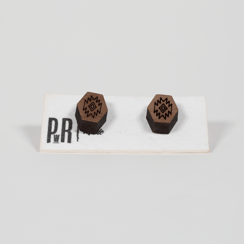Small Wood Stud Earrings | Geometric Designs Earrings La Vie Bien Small Wood Stud Earrings | Geometric Designs