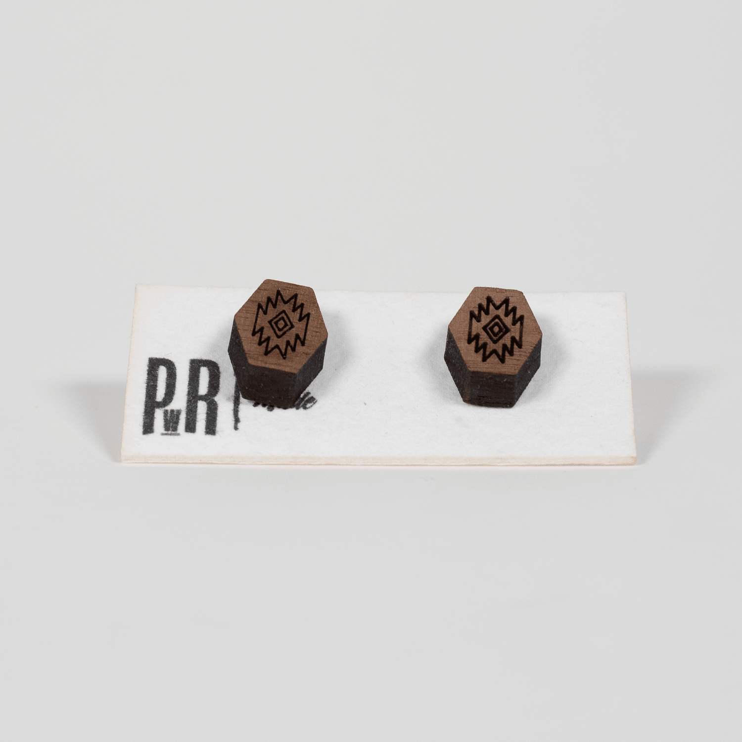 Small Wood Stud Earrings | Geometric Designs Earrings La Vie Bien Small Wood Stud Earrings | Geometric Designs