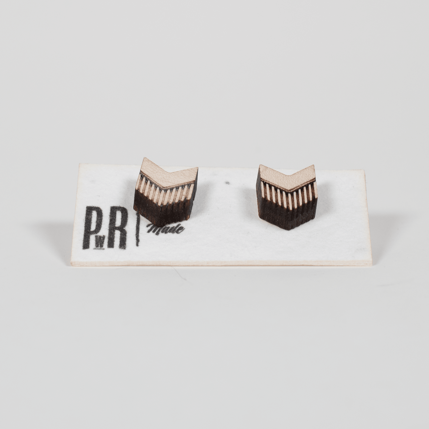 Small Wood Stud Earrings | Geometric Designs Earrings La Vie Bien Small Wood Stud Earrings | Geometric Designs