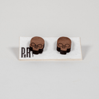 Small Wood Stud Earrings | Geometric Designs Earrings La Vie Bien Small Wood Stud Earrings | Geometric Designs