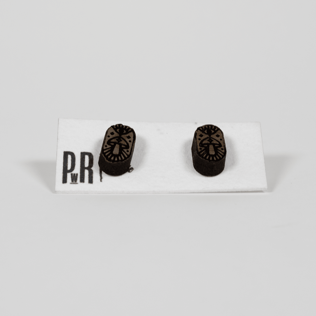 Small Wood Stud Earrings | Geometric Designs Earrings La Vie Bien Small Wood Stud Earrings | Geometric Designs