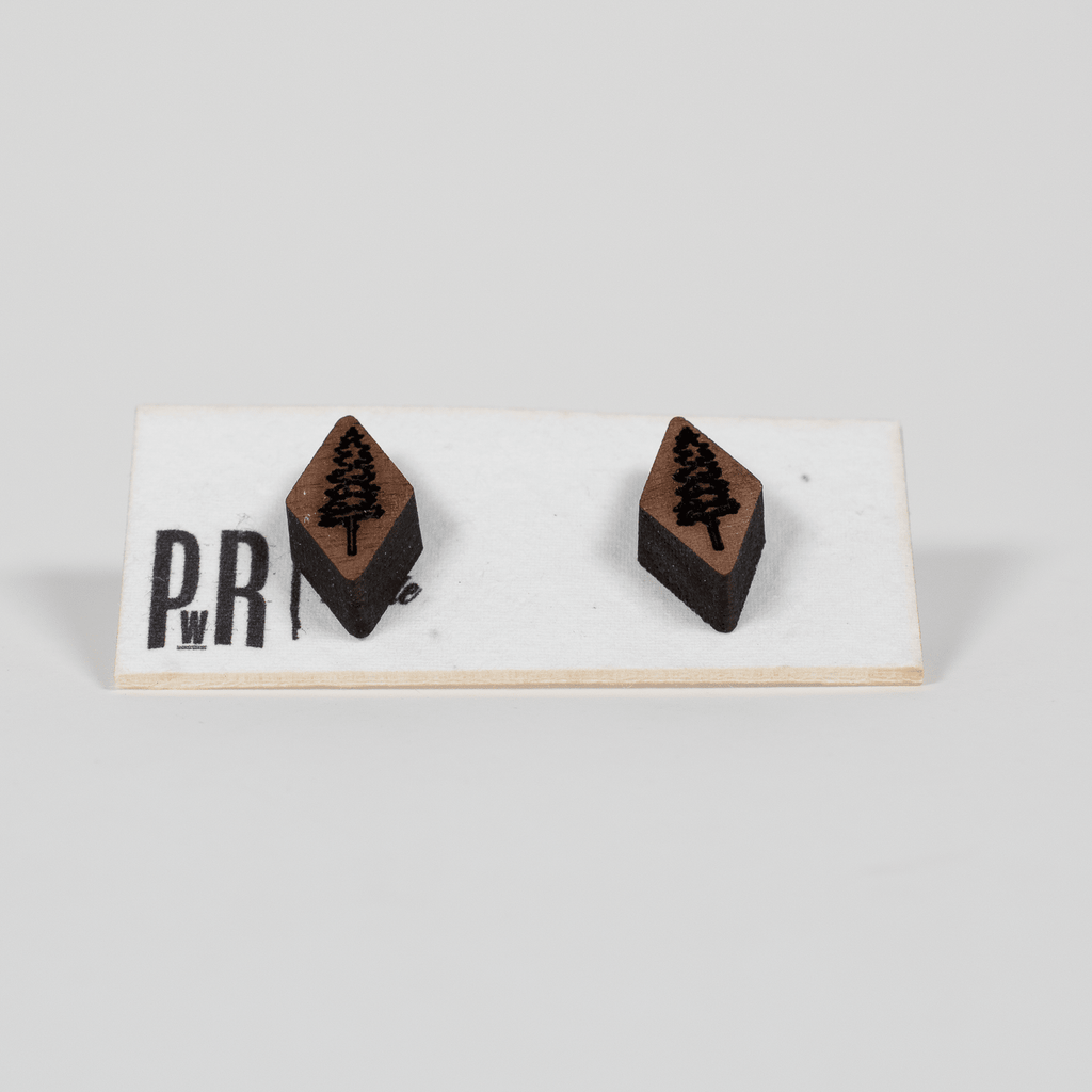 Small Wood Stud Earrings | Geometric Designs Earrings La Vie Bien Small Wood Stud Earrings | Geometric Designs