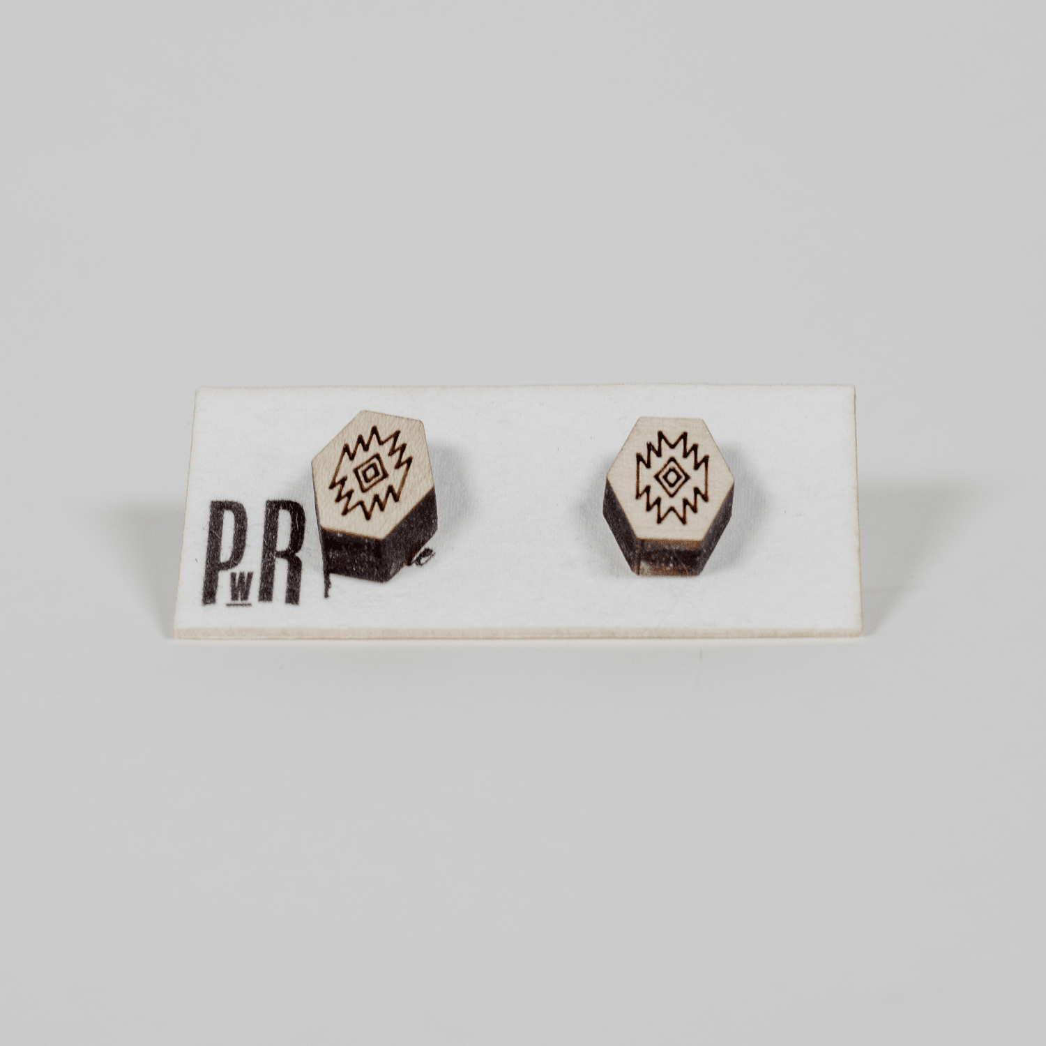 Small Wood Stud Earrings | Geometric Designs Earrings La Vie Bien Small Wood Stud Earrings | Geometric Designs