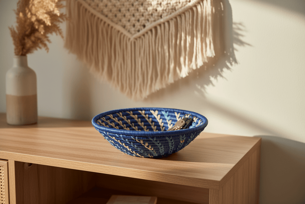 Small Woven Raffia African Baskets {Multiple Colors} La Vie Bien Small Woven Raffia African Baskets {Multiple Colors}