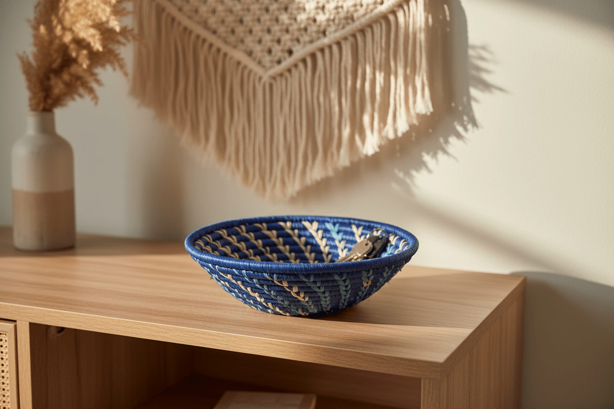 Small Woven Raffia African Baskets {Multiple Colors} La Vie Bien Small Woven Raffia African Baskets {Multiple Colors}