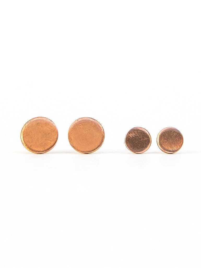 Lupe Copper Stud Earrings by Fair Anita