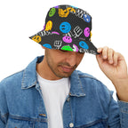 "Smile" colorful smiley face graffiti Bucket Hat Hats La Vie Bien "Smile" colorful smiley face graffiti Bucket Hat