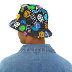 "Smile" colorful smiley face graffiti Bucket Hat Hats La Vie Bien "Smile" colorful smiley face graffiti Bucket Hat