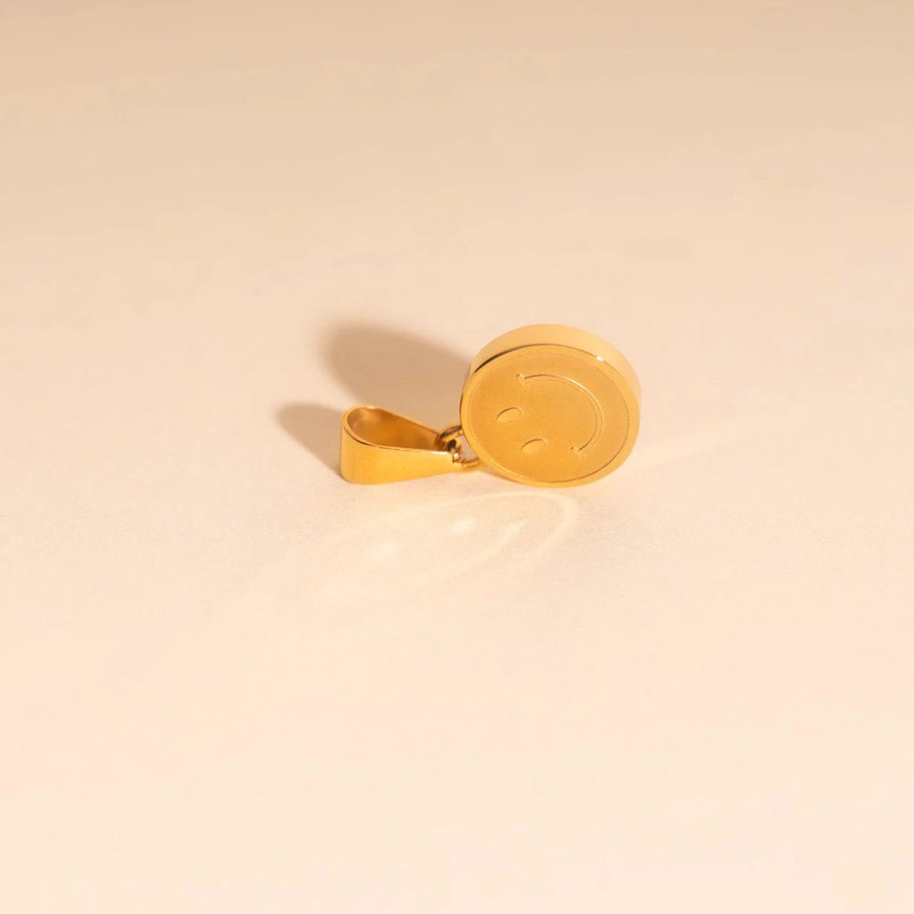 Smiley Face Necklace Charm by Oh Clementine
