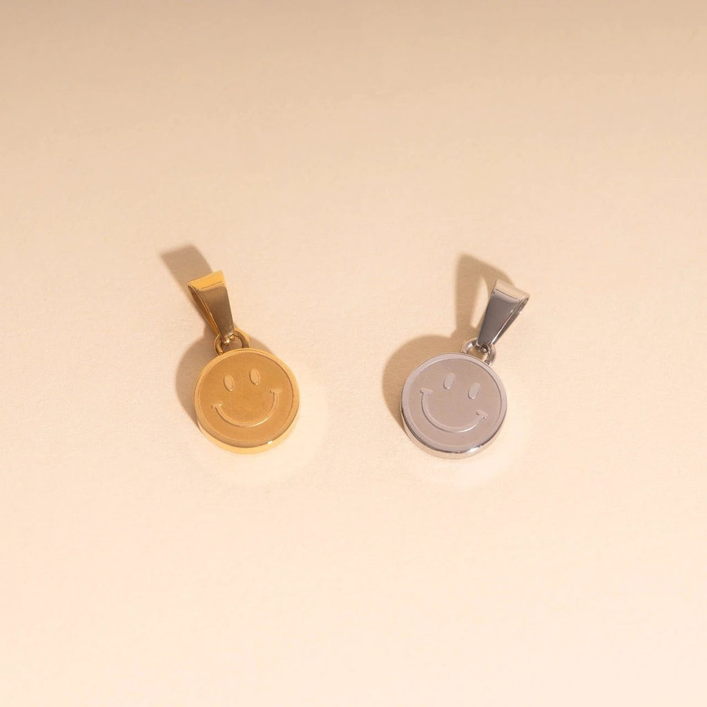 Smiley Face Necklace Charm by Oh Clementine