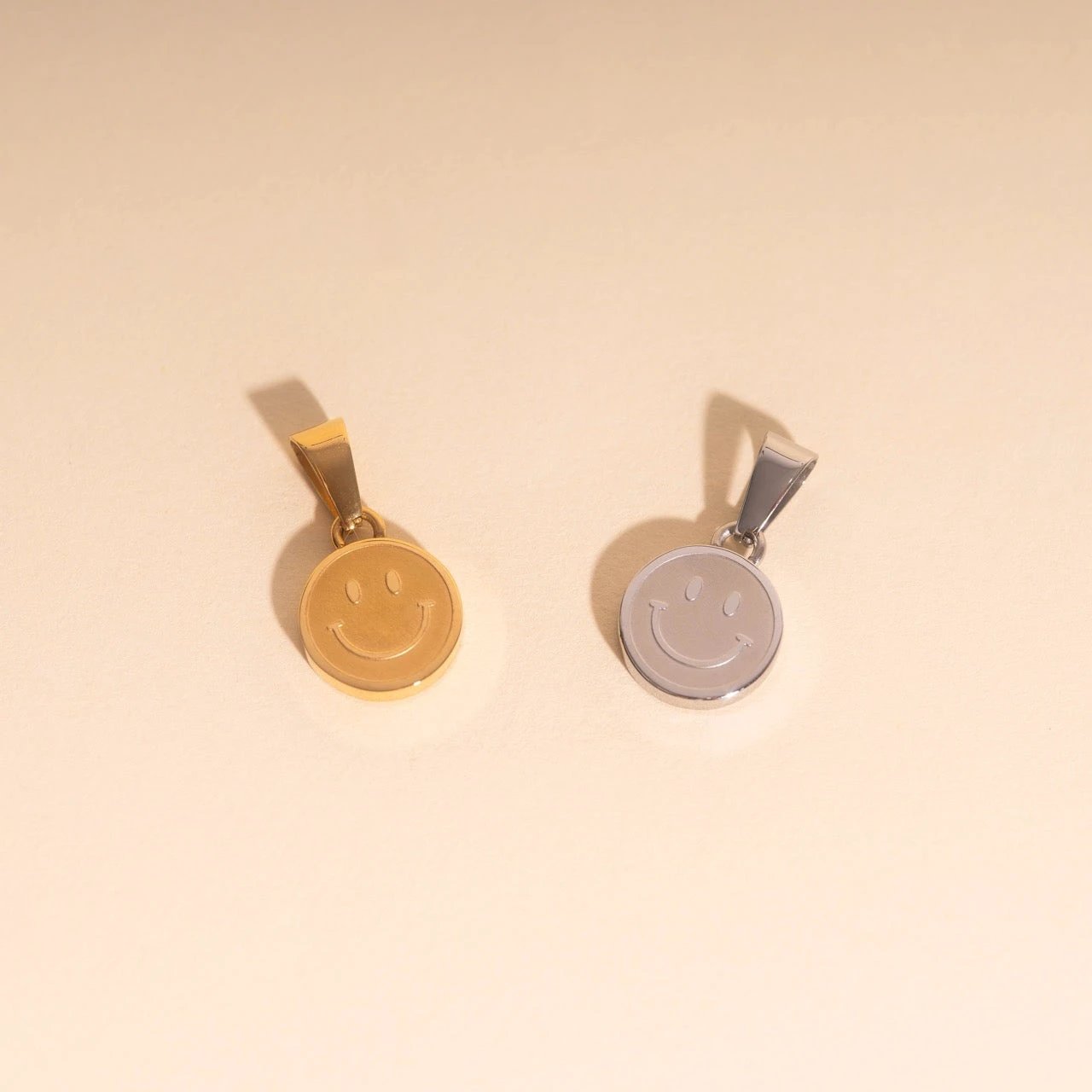 Smiley Face Necklace Charm by Oh Clementine