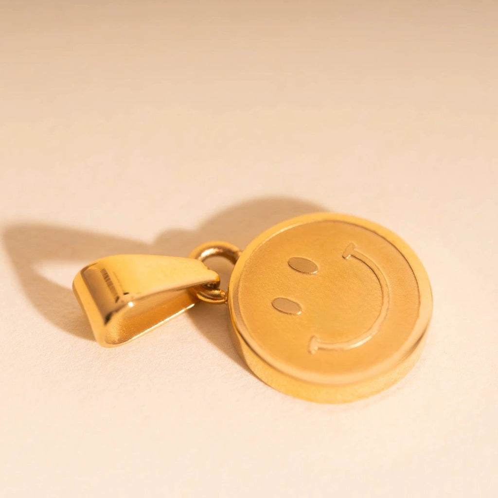 Smiley Face Necklace Charm by Oh Clementine