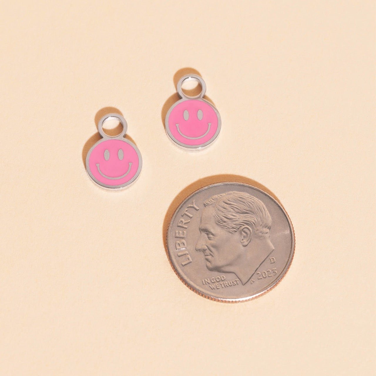 Smiley Huggie Hoop Charms La Vie Bien Smiley Huggie Hoop Charms