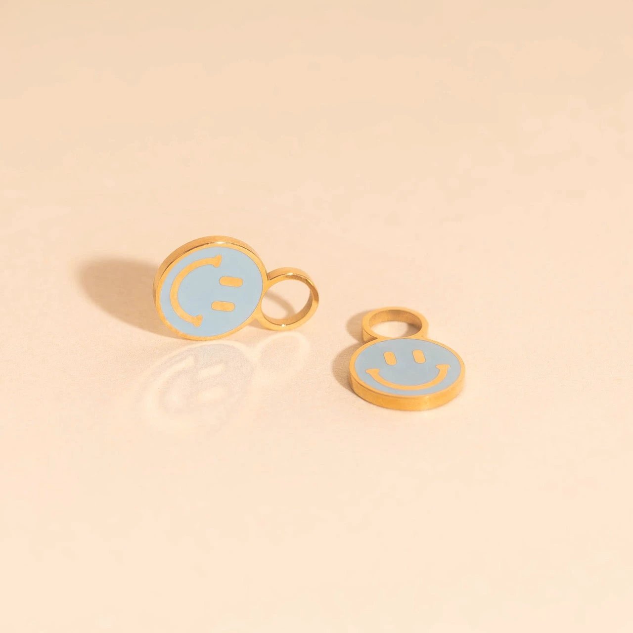 Smiley Huggie Hoop Charms by Oh Clementine