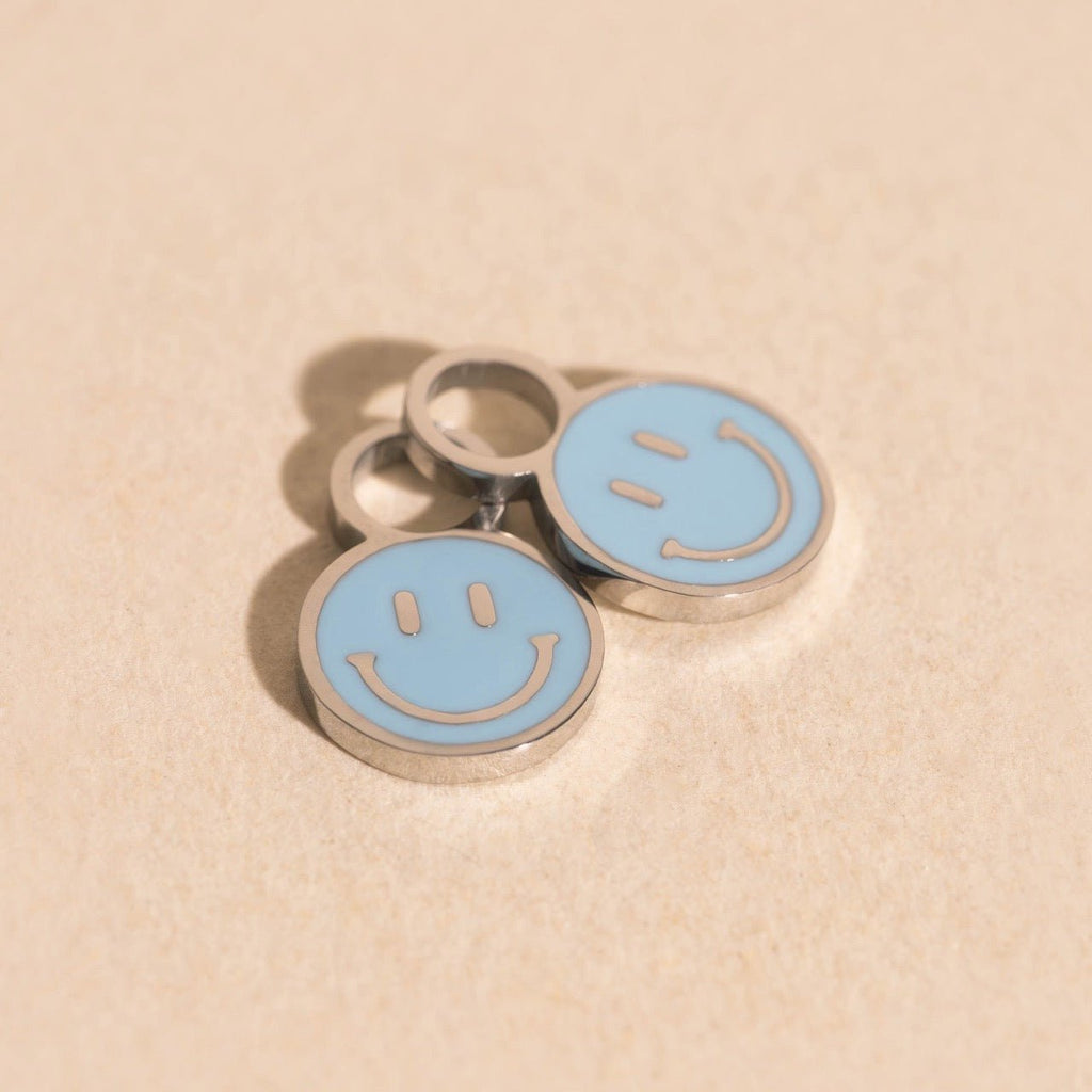 Smiley Huggie Hoop Charms La Vie Bien Smiley Huggie Hoop Charms
