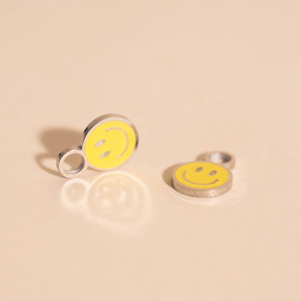 Smiley Huggie Hoop Charms La Vie Bien Smiley Huggie Hoop Charms