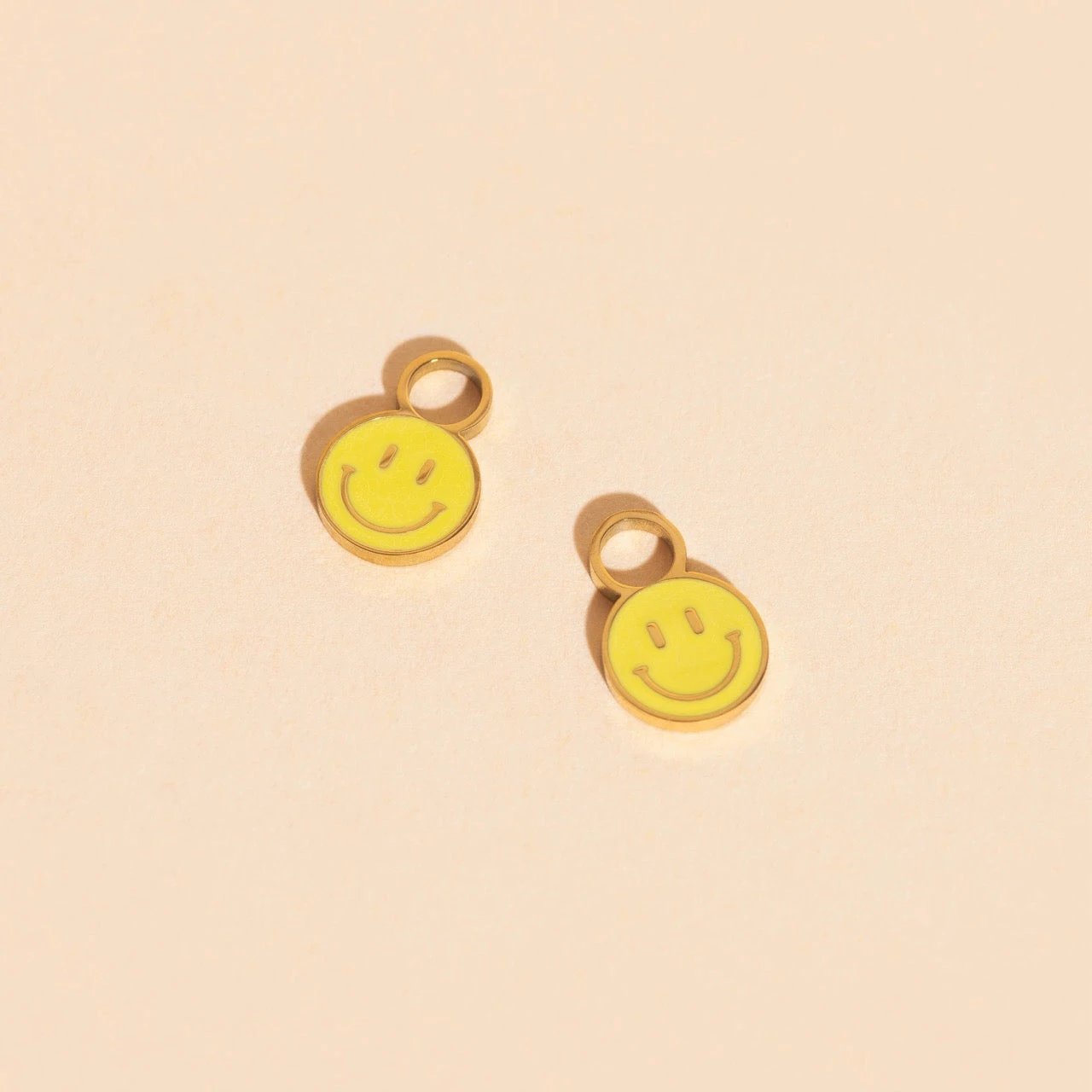 Smiley Huggie Hoop Charms by Oh Clementine