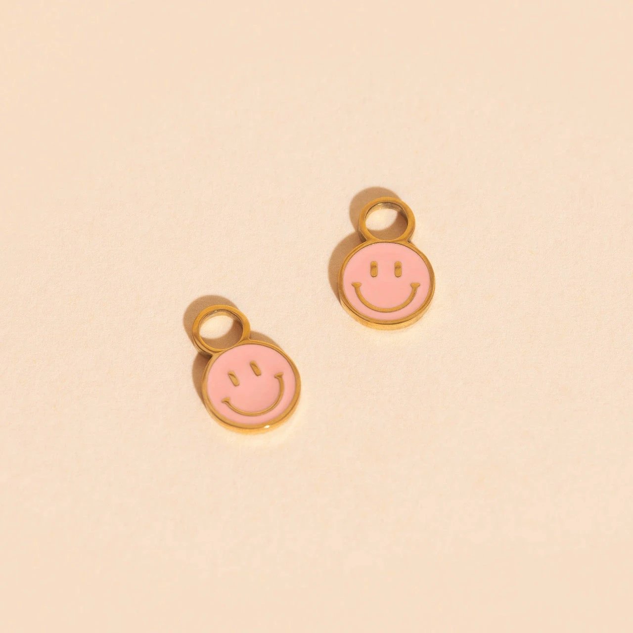 Smiley Huggie Hoop Charms by Oh Clementine