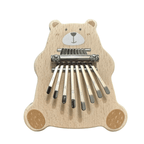 Smiling Bear Wooden Kalimba – 8-Key Thumb Piano for Kids by Music Frog Co