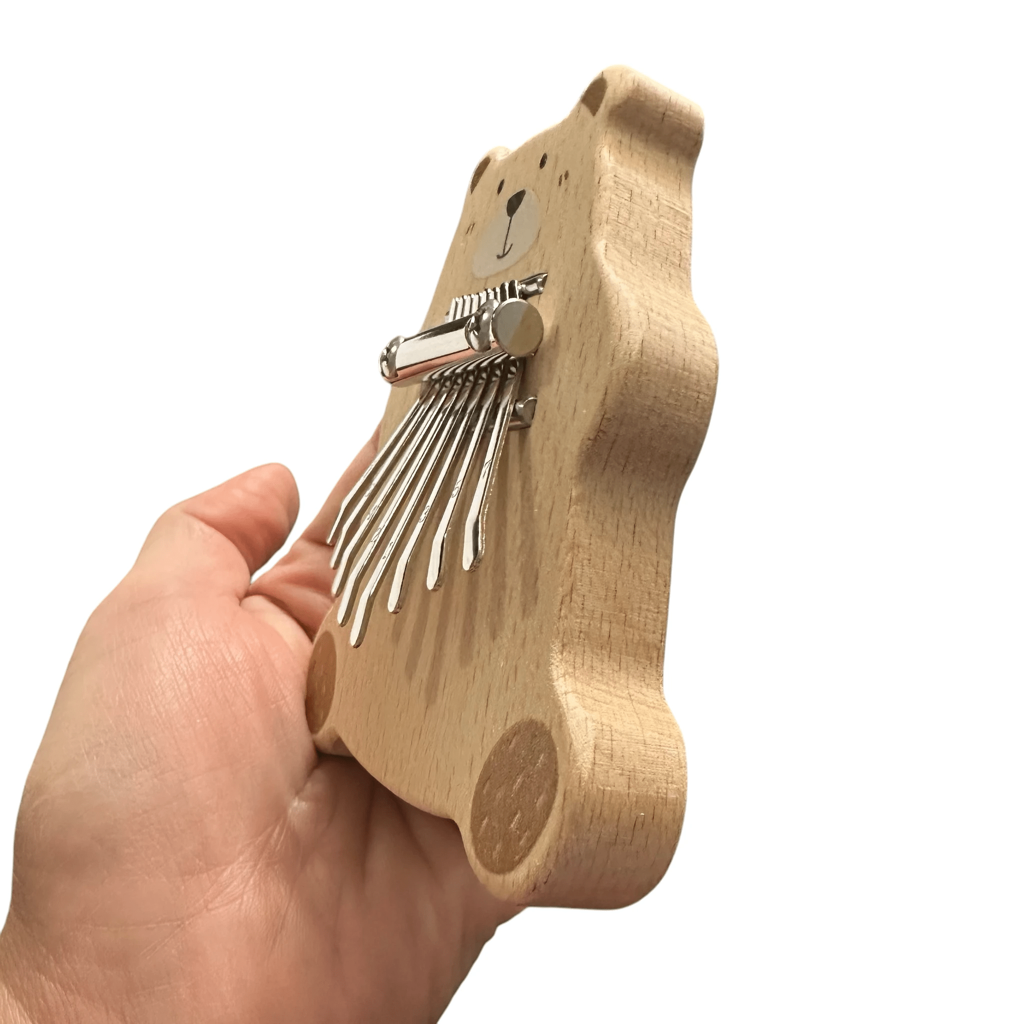 Smiling Bear Wooden Kalimba – 8-Key Thumb Piano for Kids by Music Frog Co