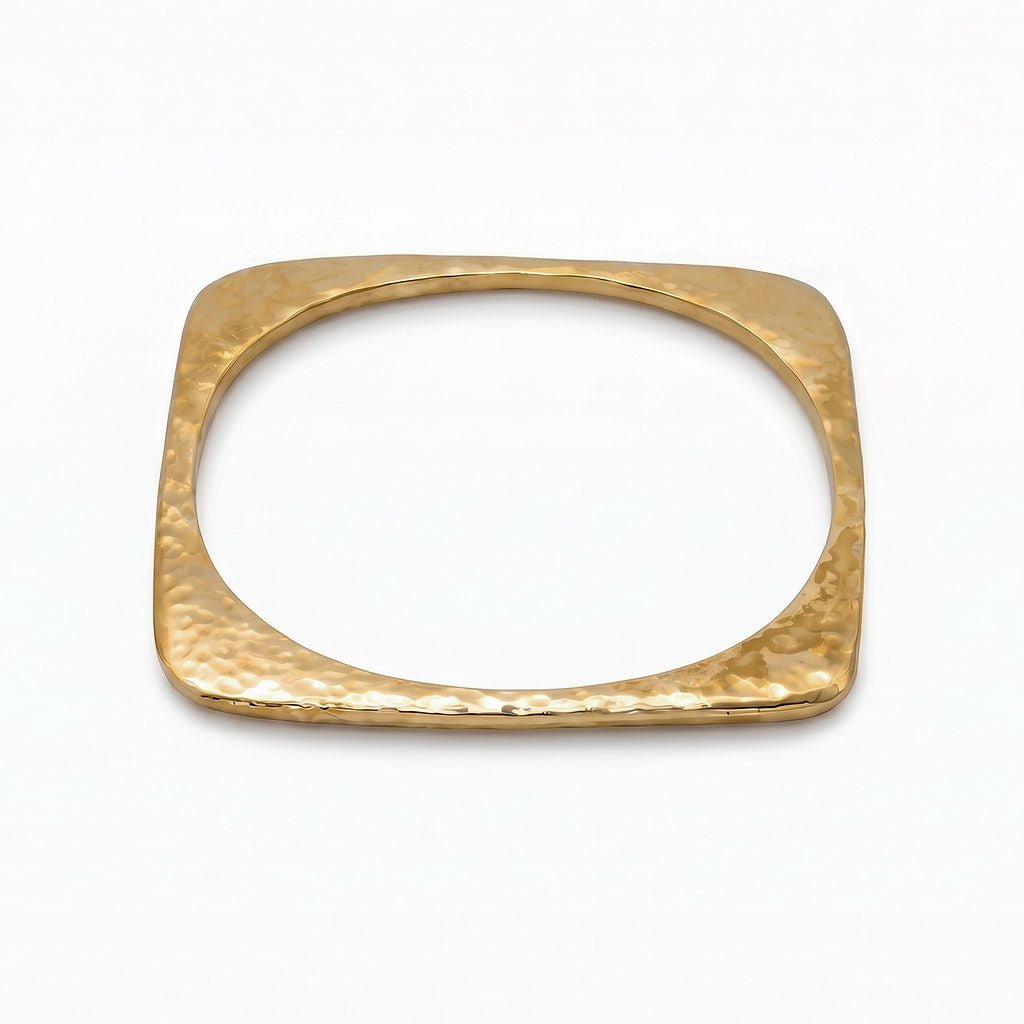 Smooth Brass Square Bracelet – Leo Unisex Handmade Bangle Bracelets La Vie Bien Smooth Brass Square Bracelet – Leo Unisex Handmade Bangle