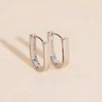 Smooth Stirrup Huggie Hoop Earrings by Oh Clementine