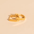 Smooth Stirrup Huggie Hoop Earrings by Oh Clementine