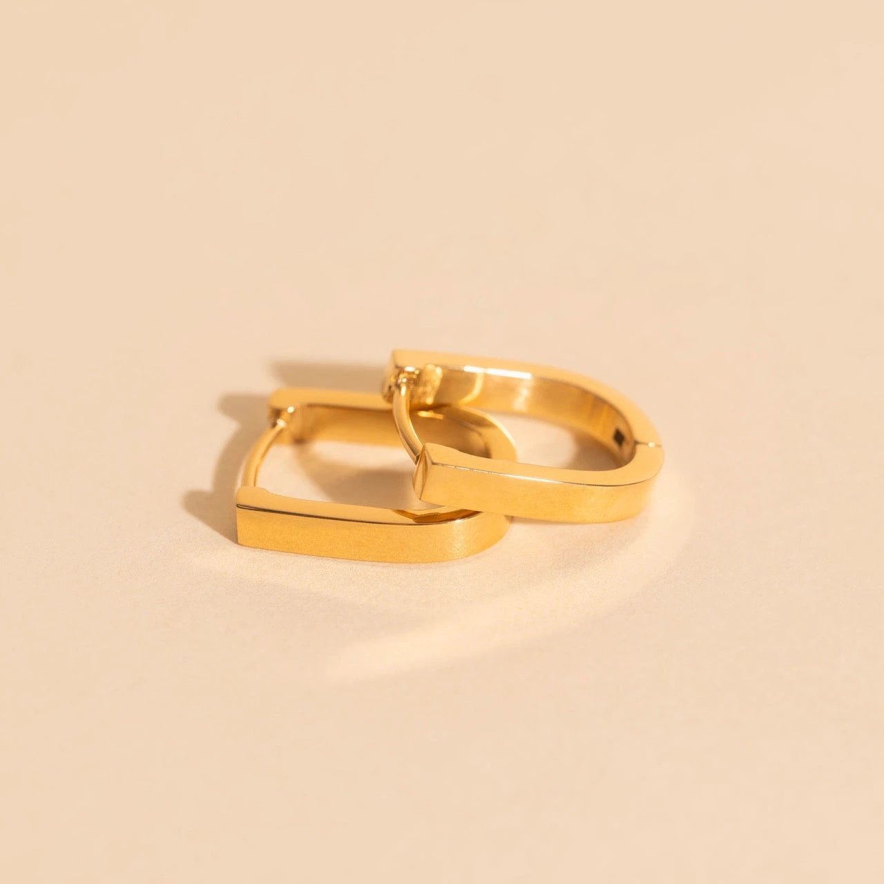 Smooth Stirrup Huggie Hoop Earrings by Oh Clementine