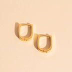 Smooth Stirrup Huggie Hoop Earrings by Oh Clementine