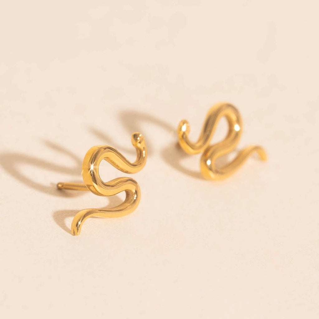Snake Stud Earrings by Oh Clementine