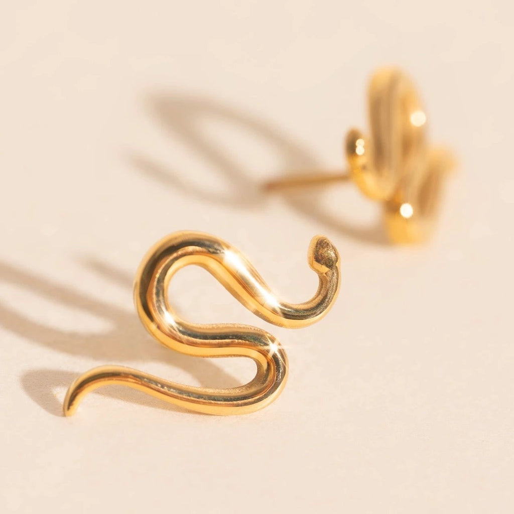 Snake Stud Earrings by Oh Clementine