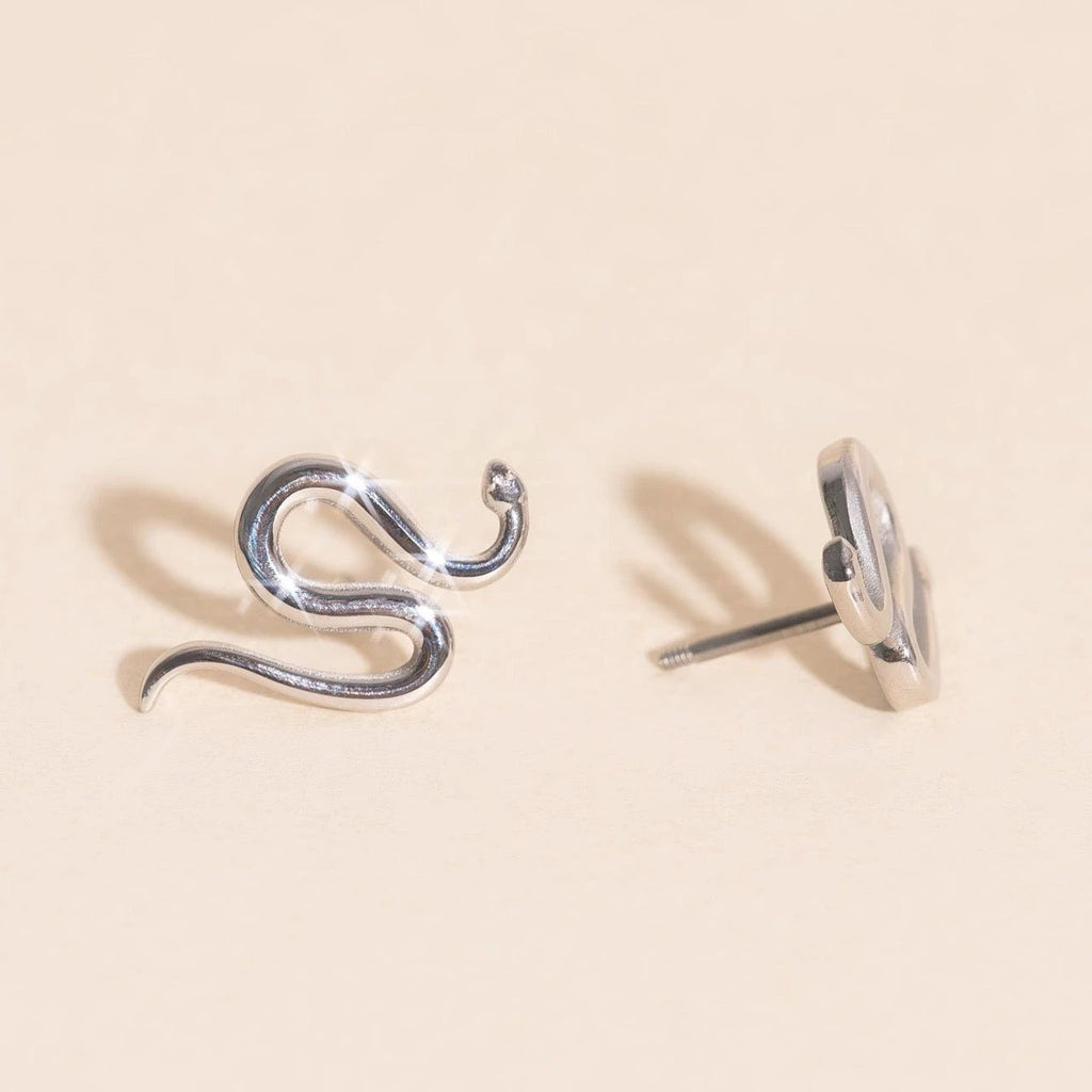 Snake Stud Earrings by Oh Clementine