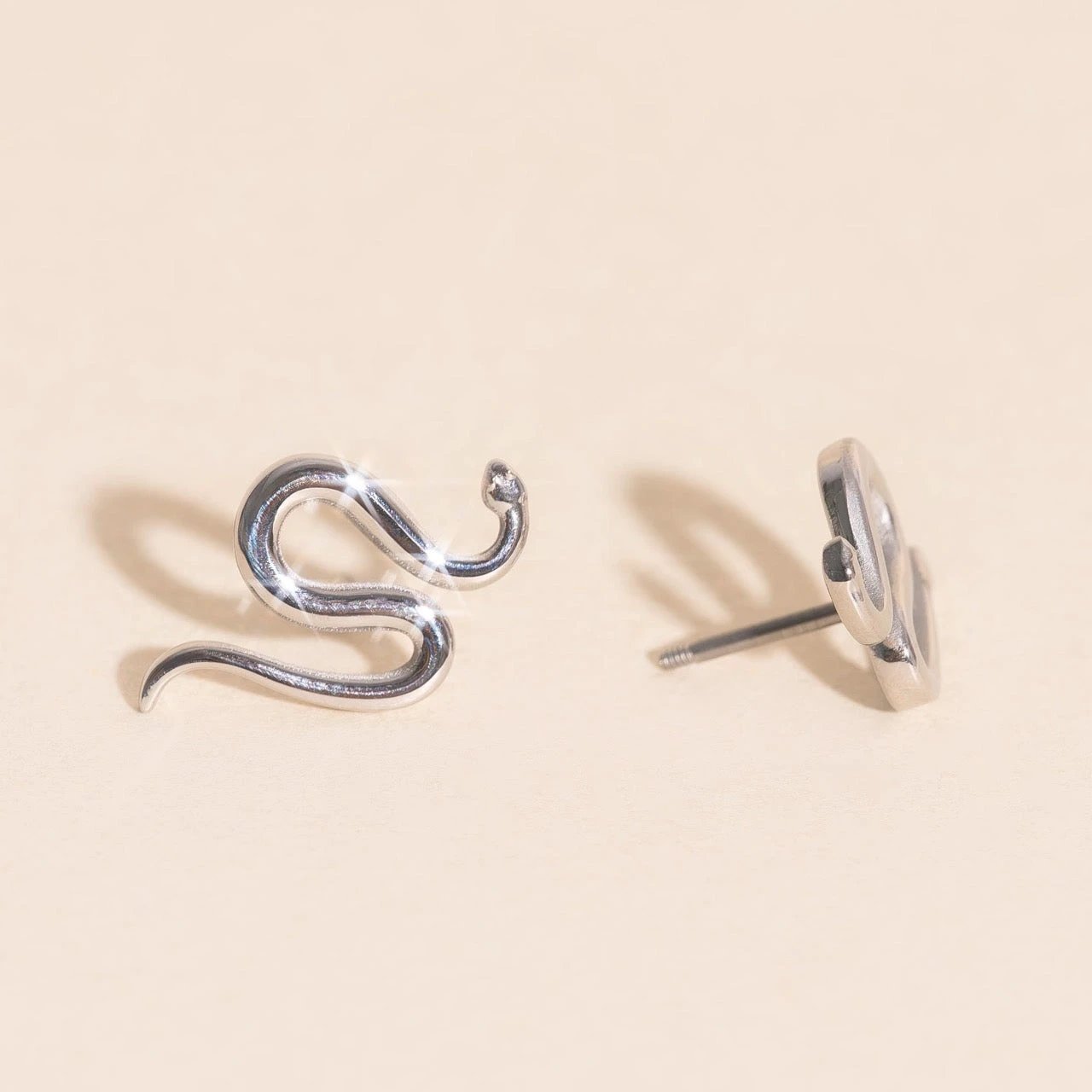 Snake Stud Earrings by Oh Clementine